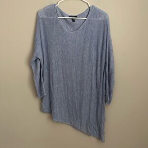 Eileen Fisher Light Blue 100% Linen Sweater Size Medium
